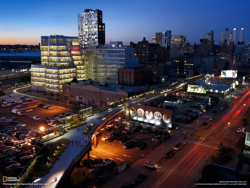 Manhattan's New Park at Dusk