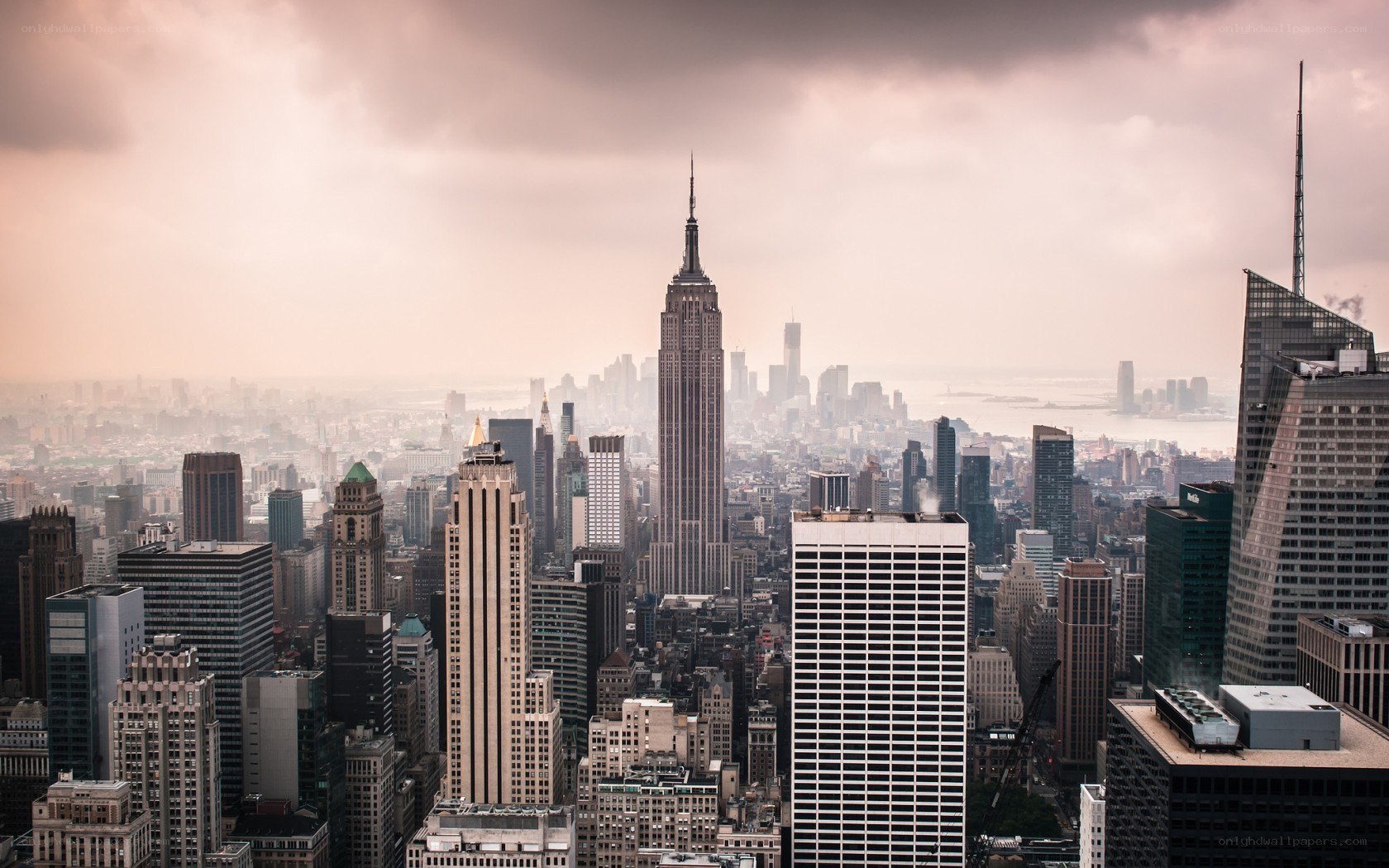 Manhattan skyline at dusk