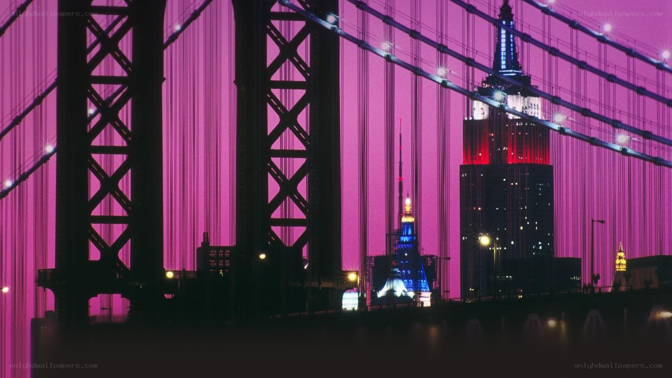 Manhattan skyline at dusk