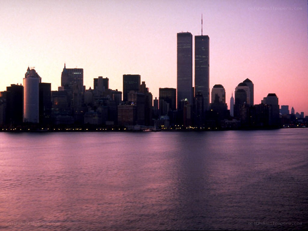 Manhattan skyline at dusk