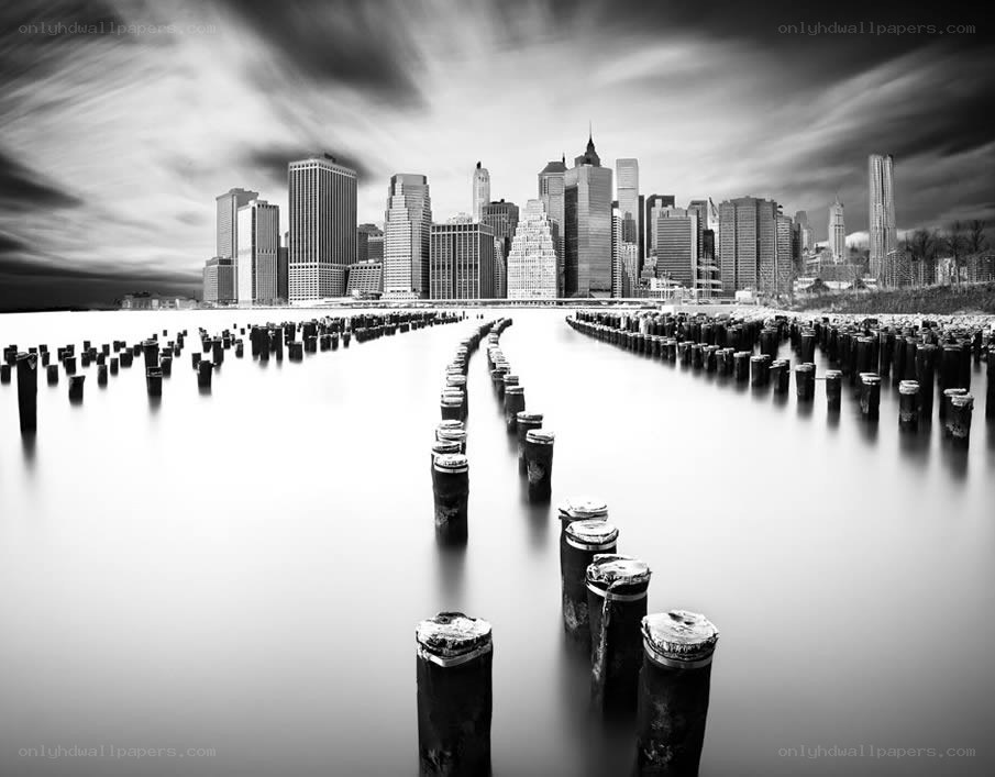 Manhattan skyline at dusk