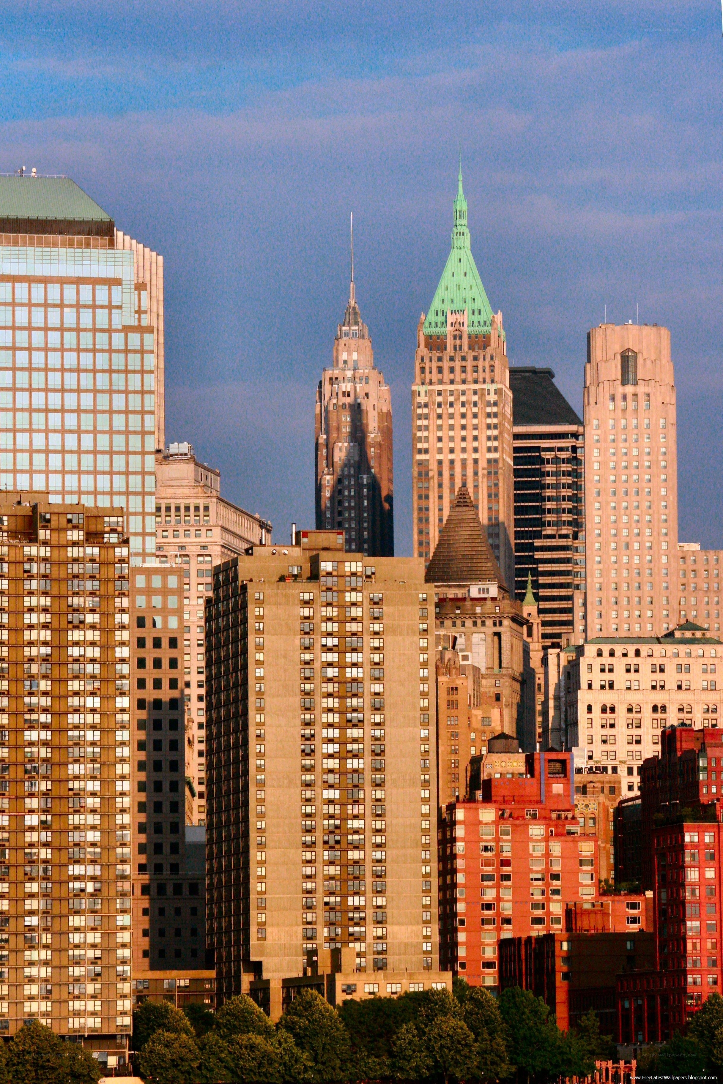 Manhattan skyline at dusk