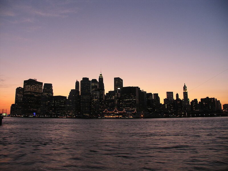 Manhattan Skyline at Dusk — Purple, Serene