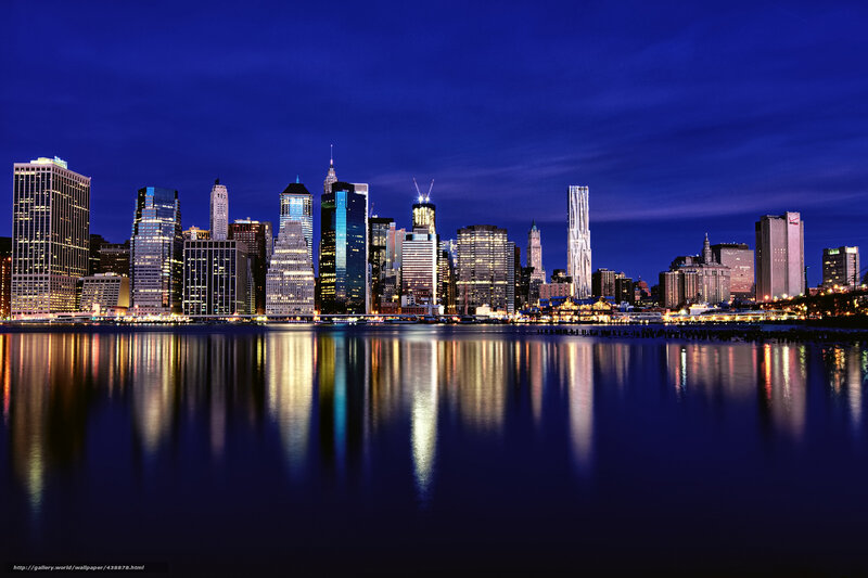 Manhattan skyline at night