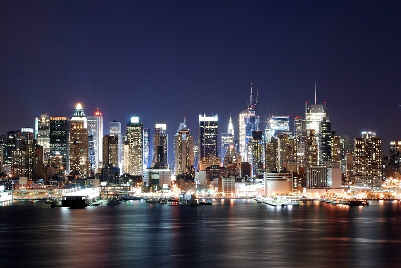 Manhattan skyline at night