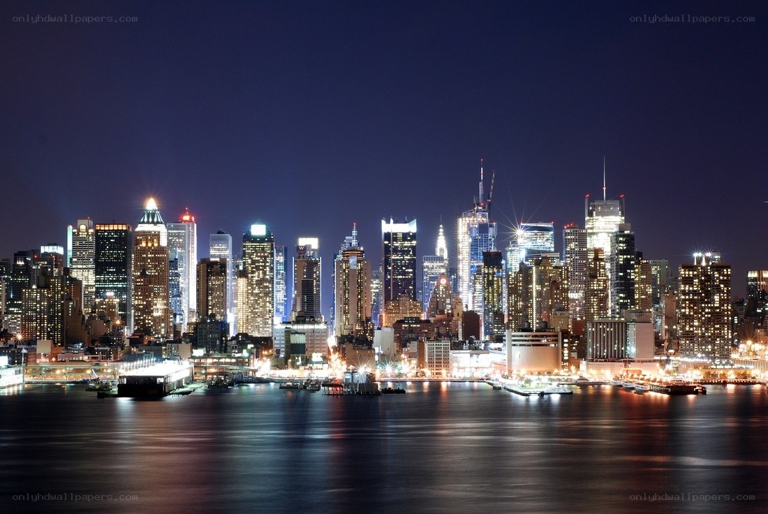 Manhattan skyline at night