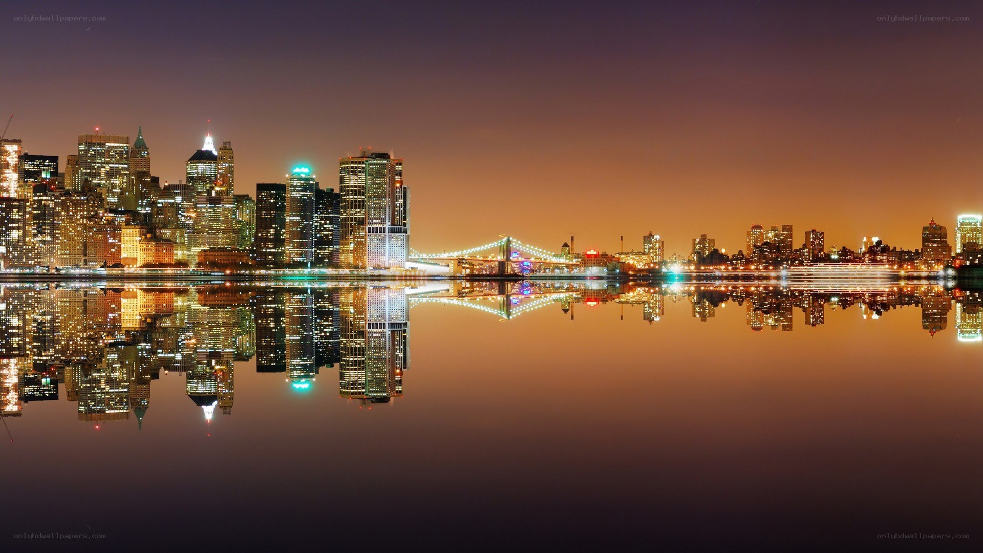 Manhattan skyline at night