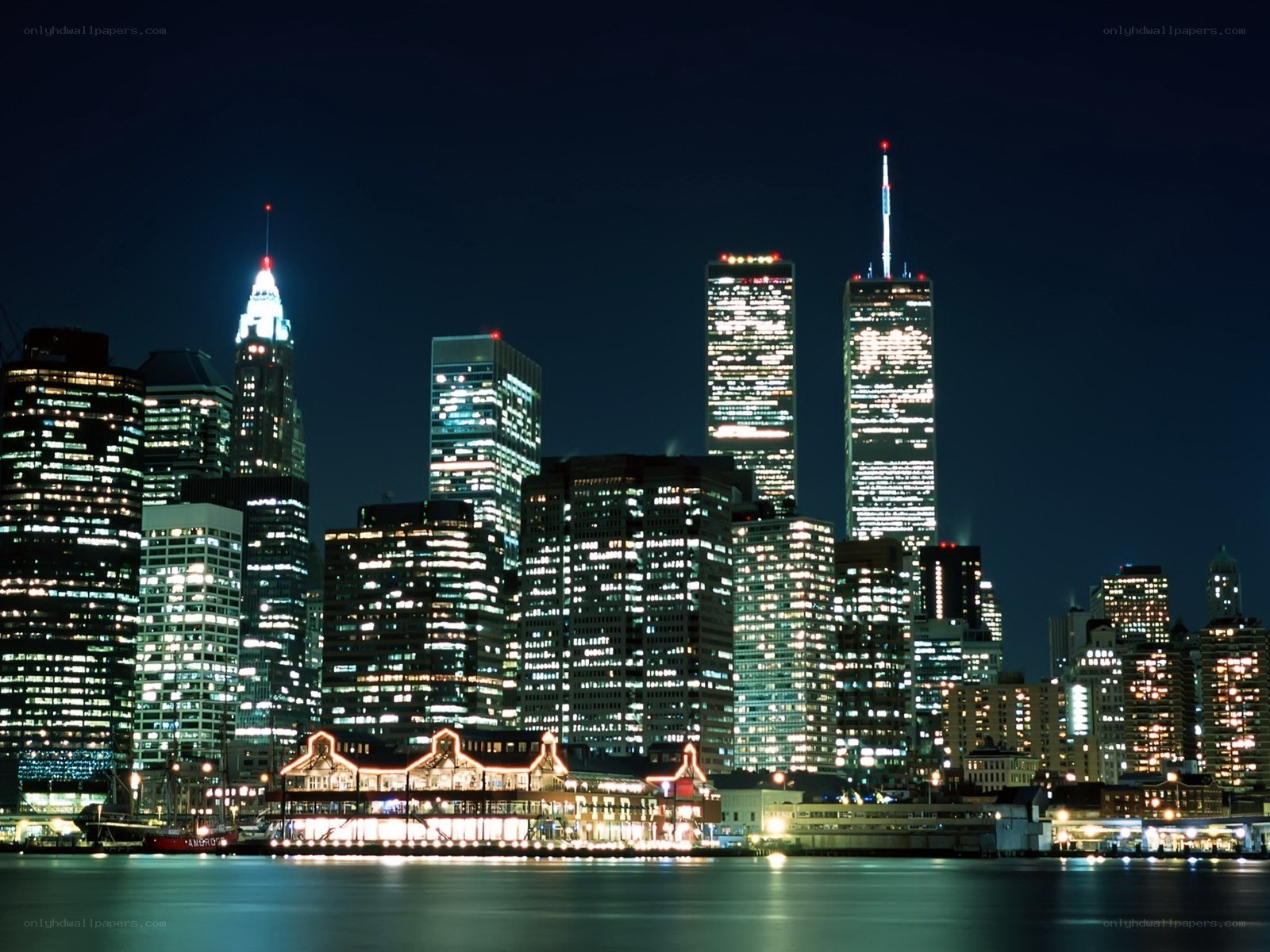 Manhattan skyline at night