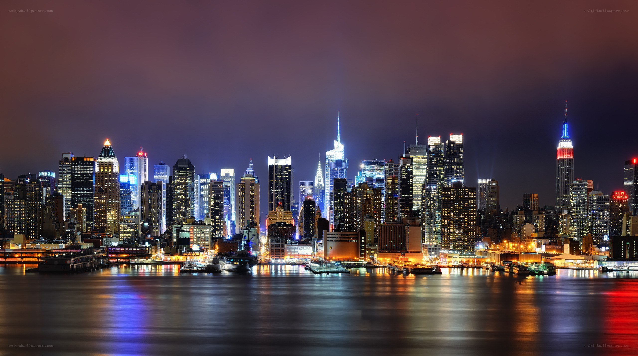 Manhattan skyline at night
