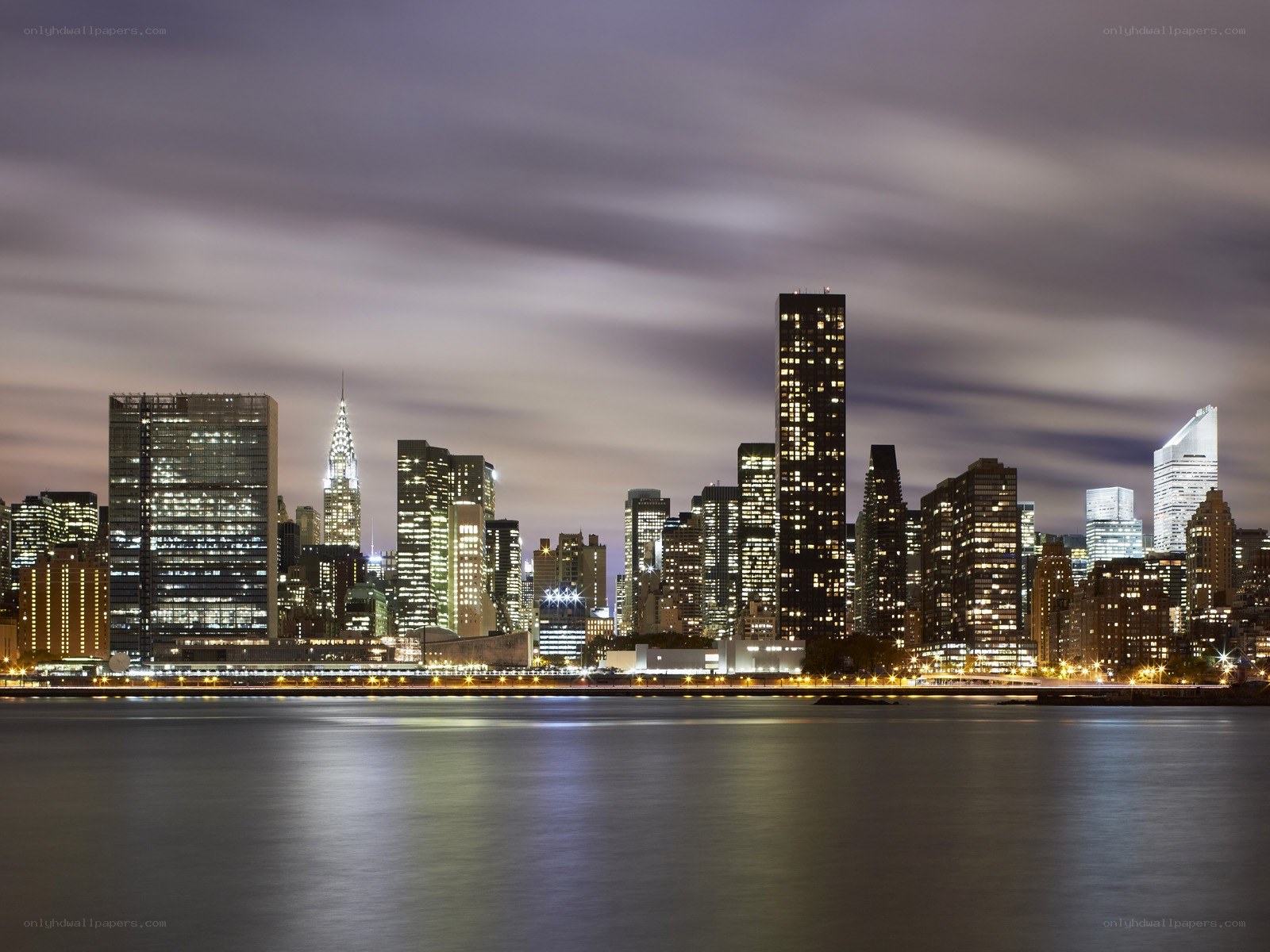 Manhattan skyline at night