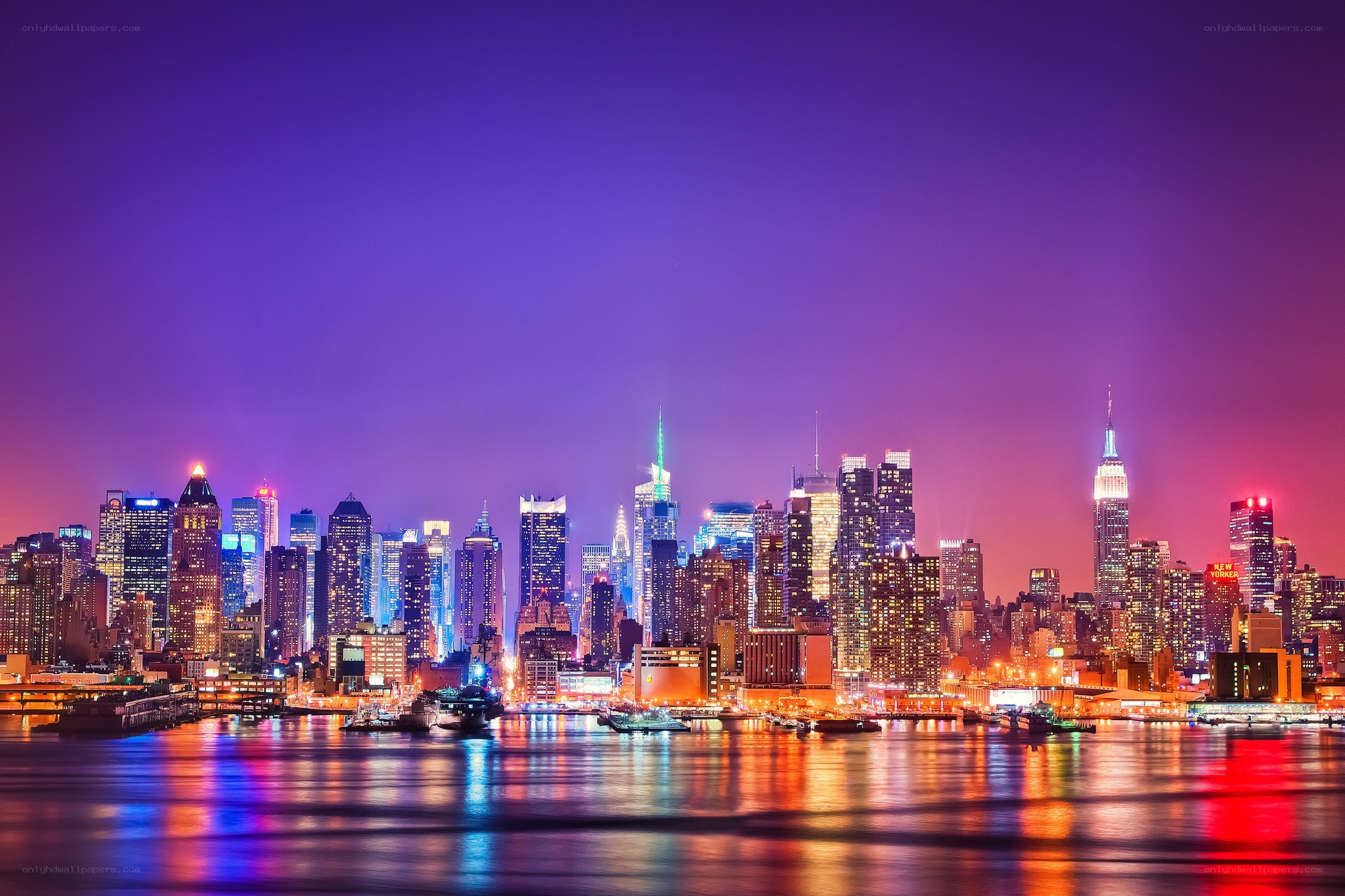 Manhattan skyline at night