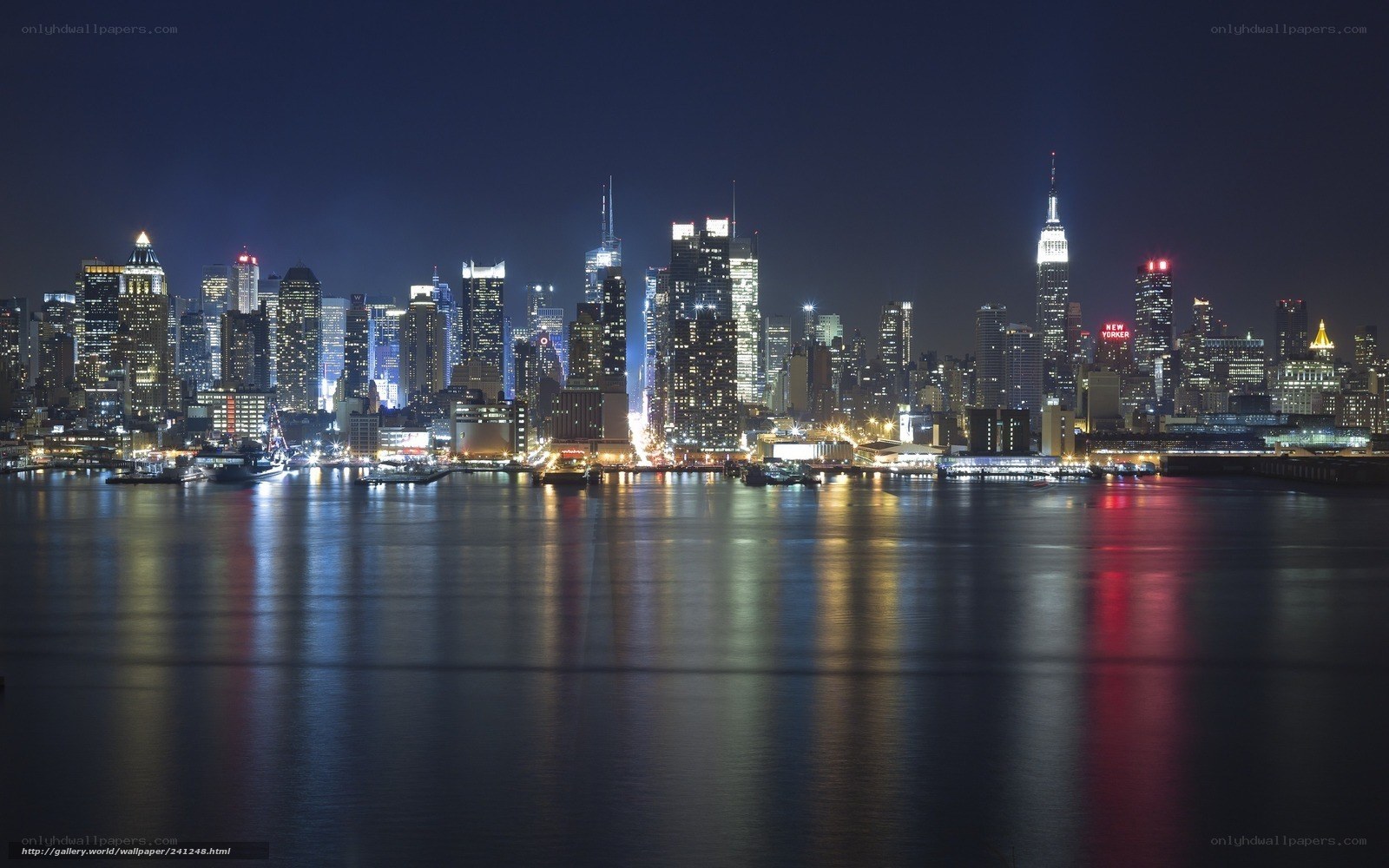 Manhattan skyline at night