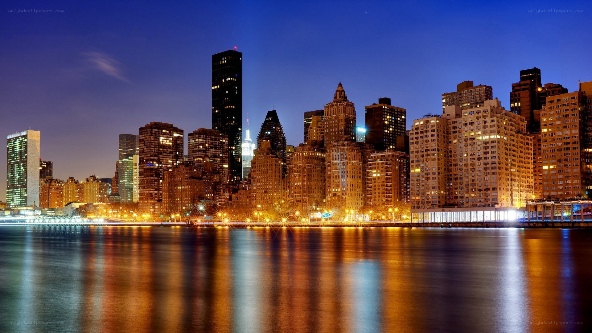 Manhattan skyline at night