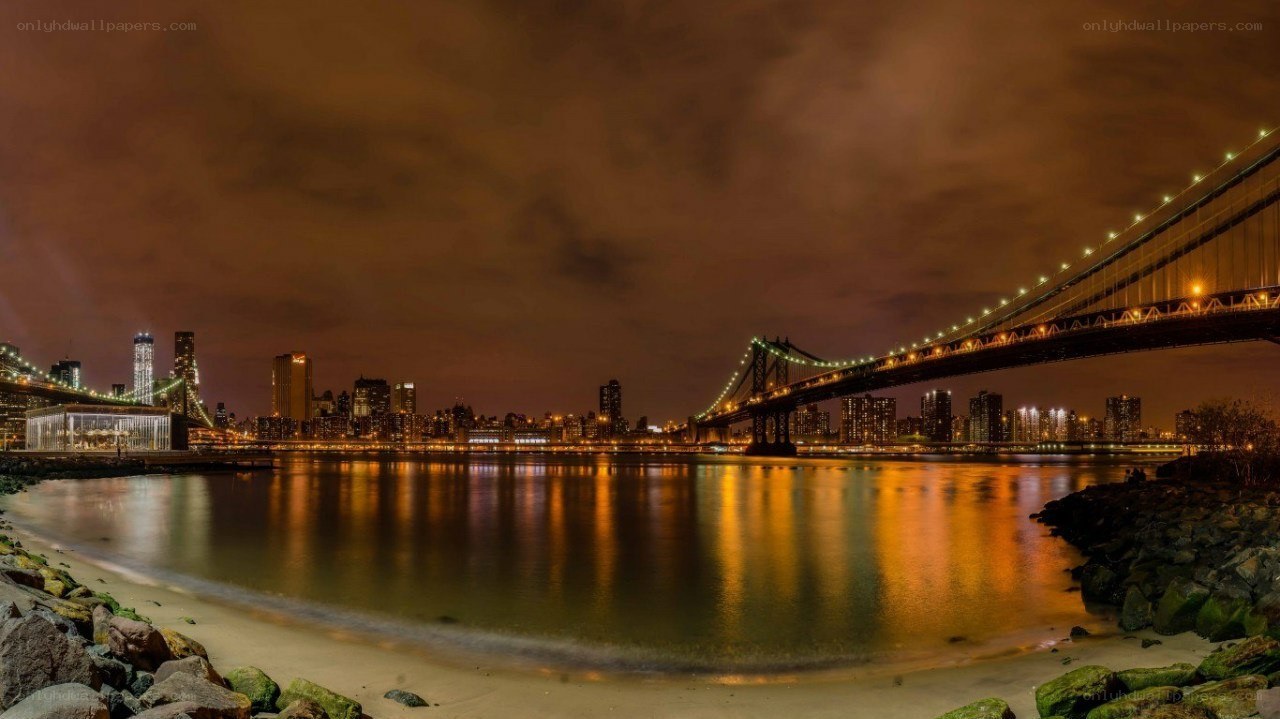 Manhattan skyline at night