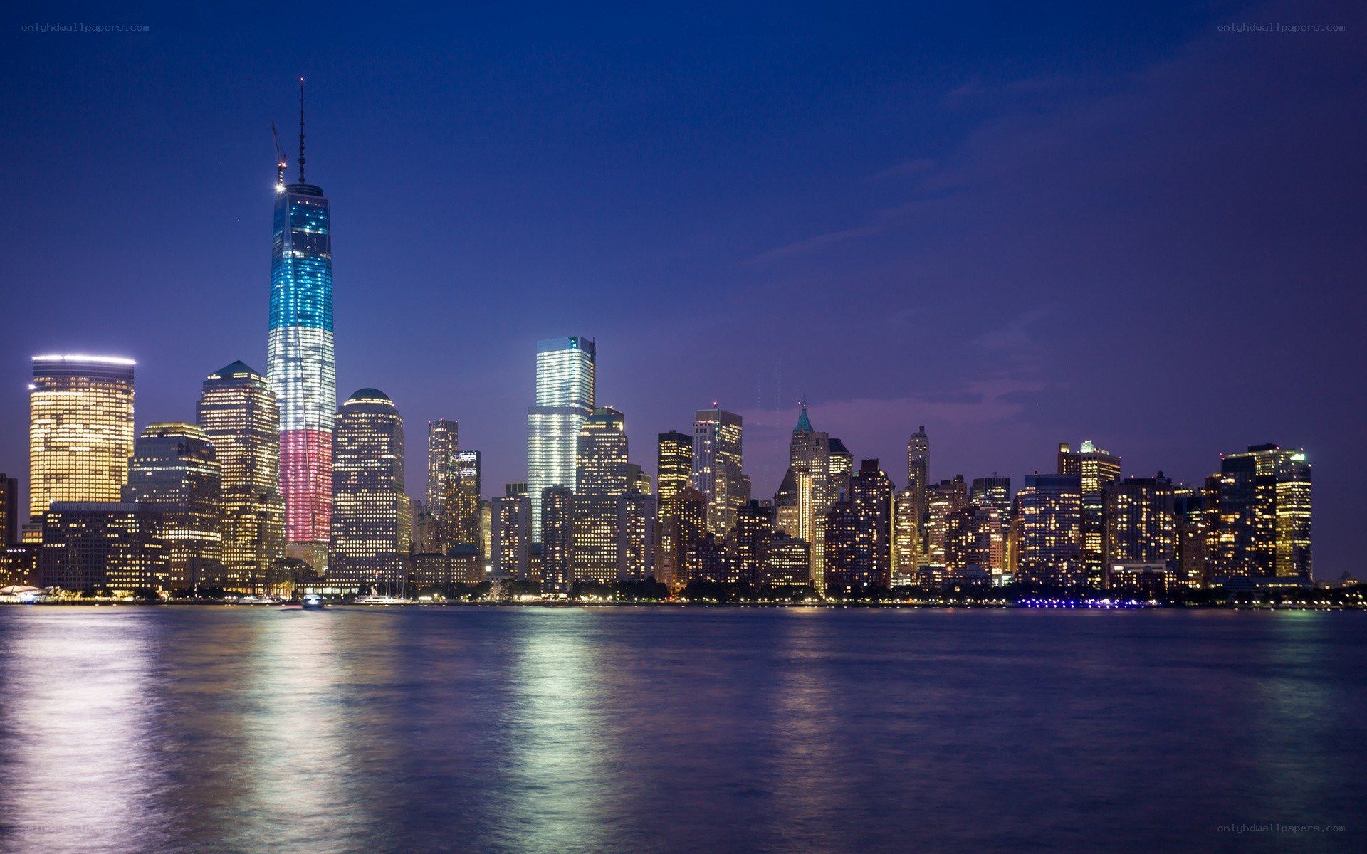 Manhattan skyline at night