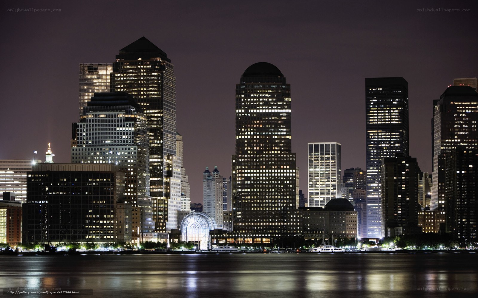 Manhattan skyline at night