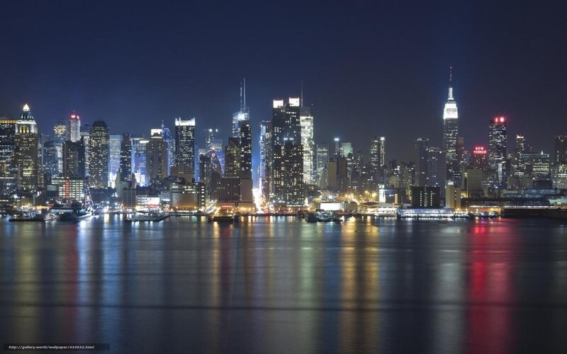 Manhattan skyline at night
