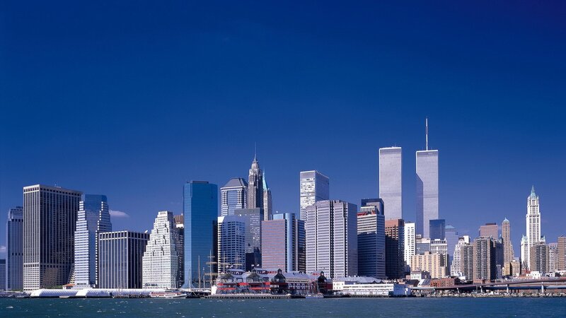 Manhattan Skyline — Blue, Clear