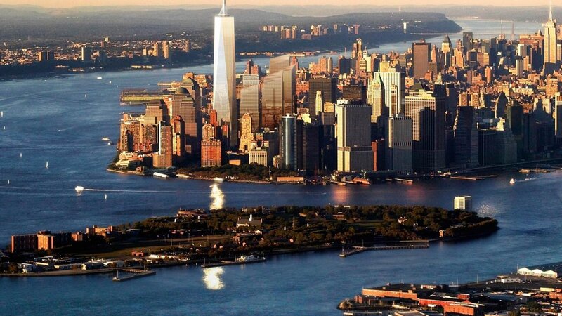 Manhattan Skyline — Blue, Dramatic, Sunset
