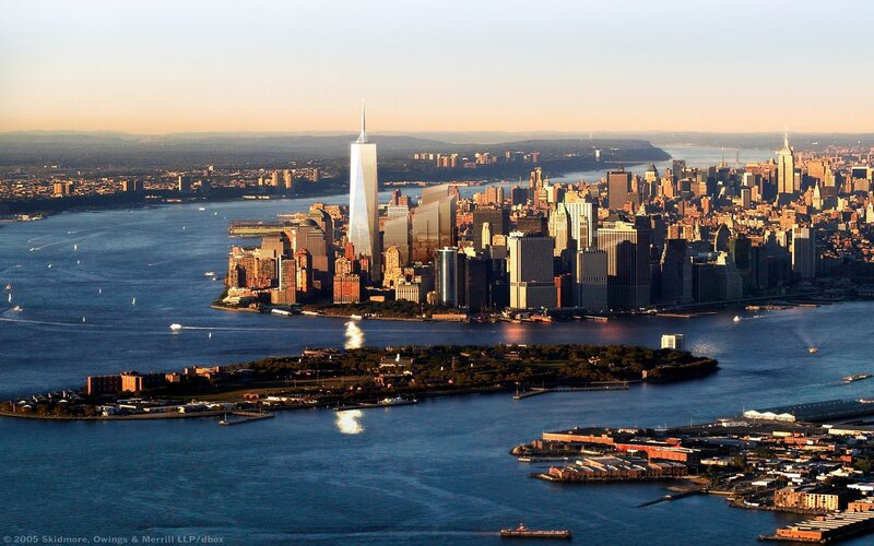 Manhattan Skyline — Blue, Serene, Sunset, Photograph