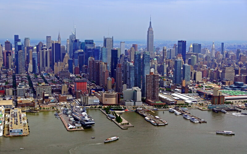 Manhattan Skyline — Blue, Urban