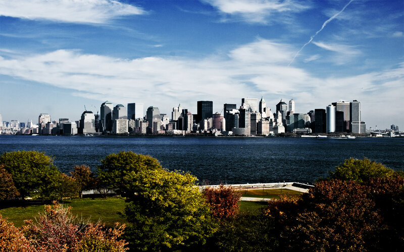 Manhattan skyline from across the water
