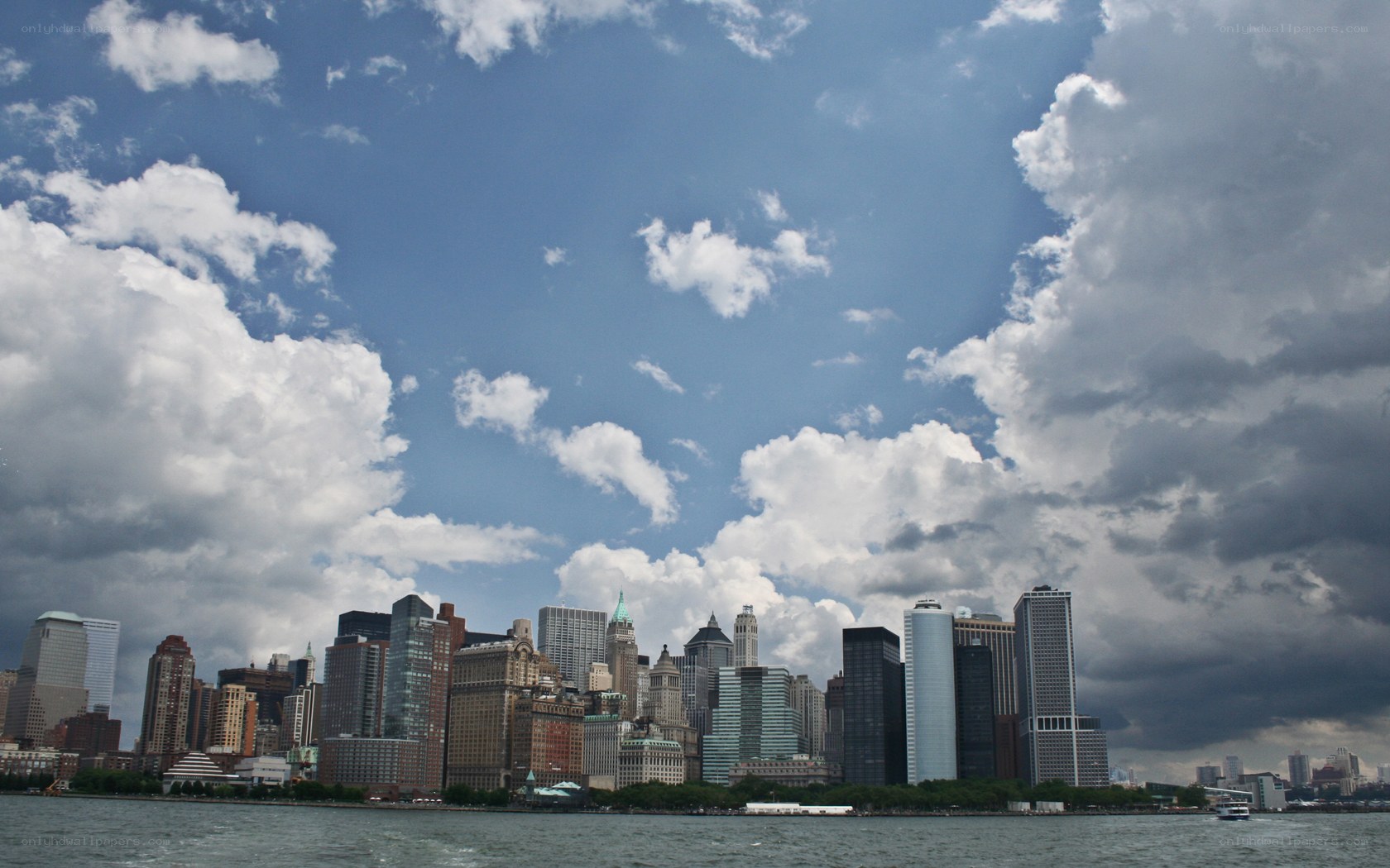 Manhattan skyline from the water