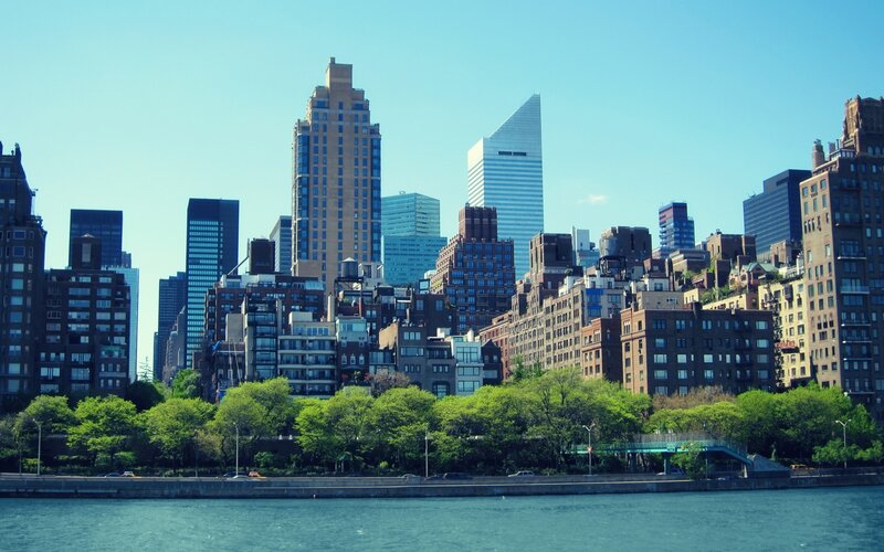 Manhattan skyline from the water