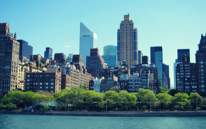 Manhattan skyline from the water