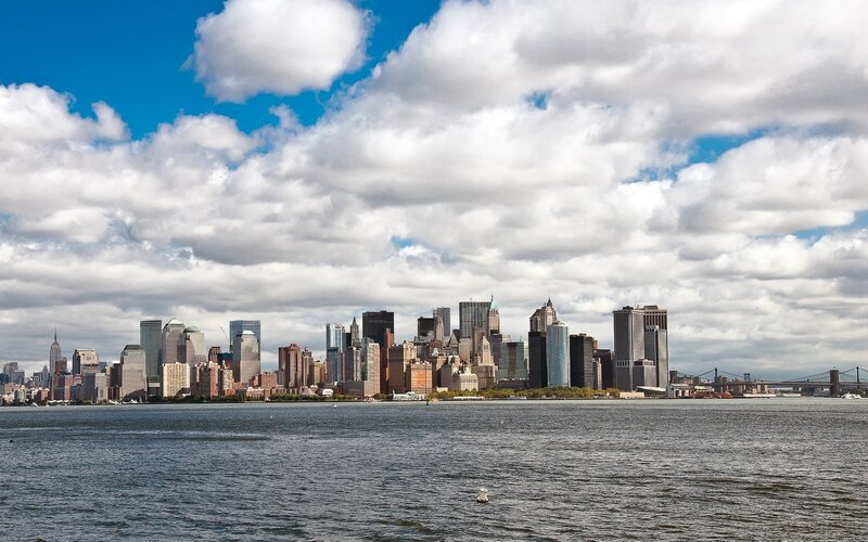 Manhattan skyline from the water
