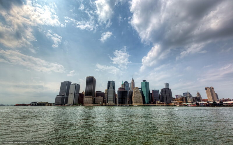 Manhattan skyline from the water
