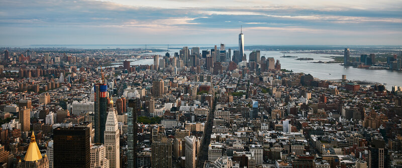 Manhattan Skyline — Gray, Dramatic, Afternoon
