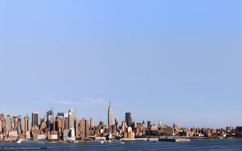 Manhattan skyline on a clear day