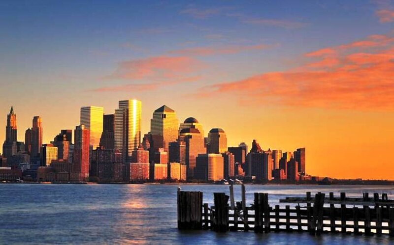 Manhattan Skyline — Orange