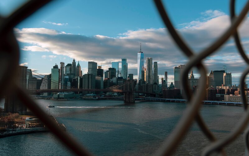 Manhattan Skyline View — Blue, Dramatic