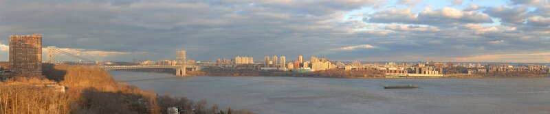 Manhattan Skyline View — Blue, Serene, Sunset