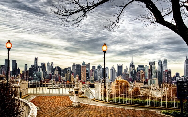 Manhattan Skyline View — Gray, Dramatic