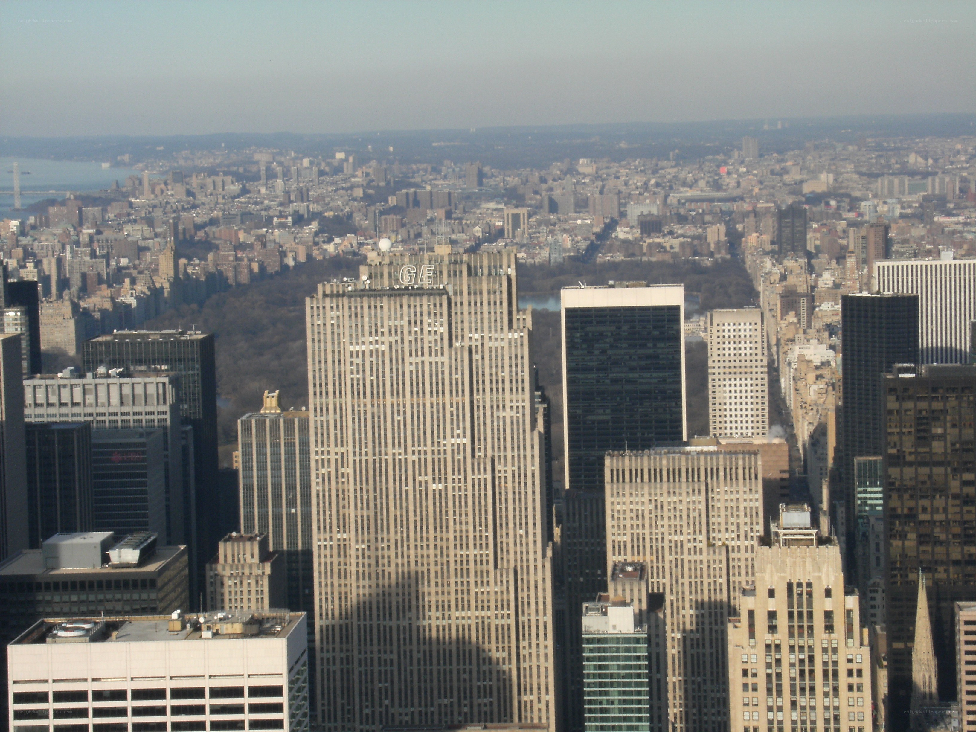 Manhattan skyline with Central Park