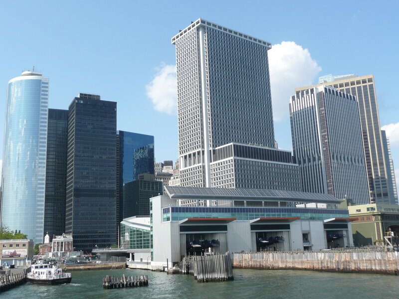 Manhattan skyline with ferry