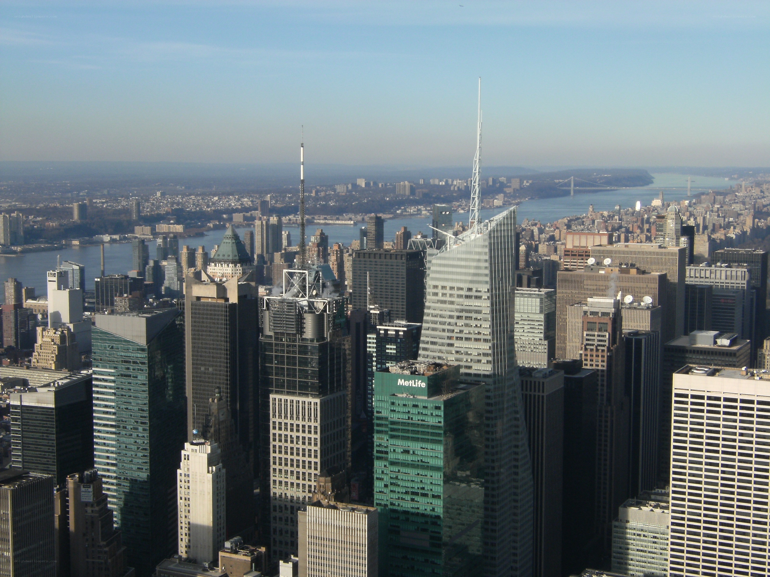 Manhattan skyline with river view