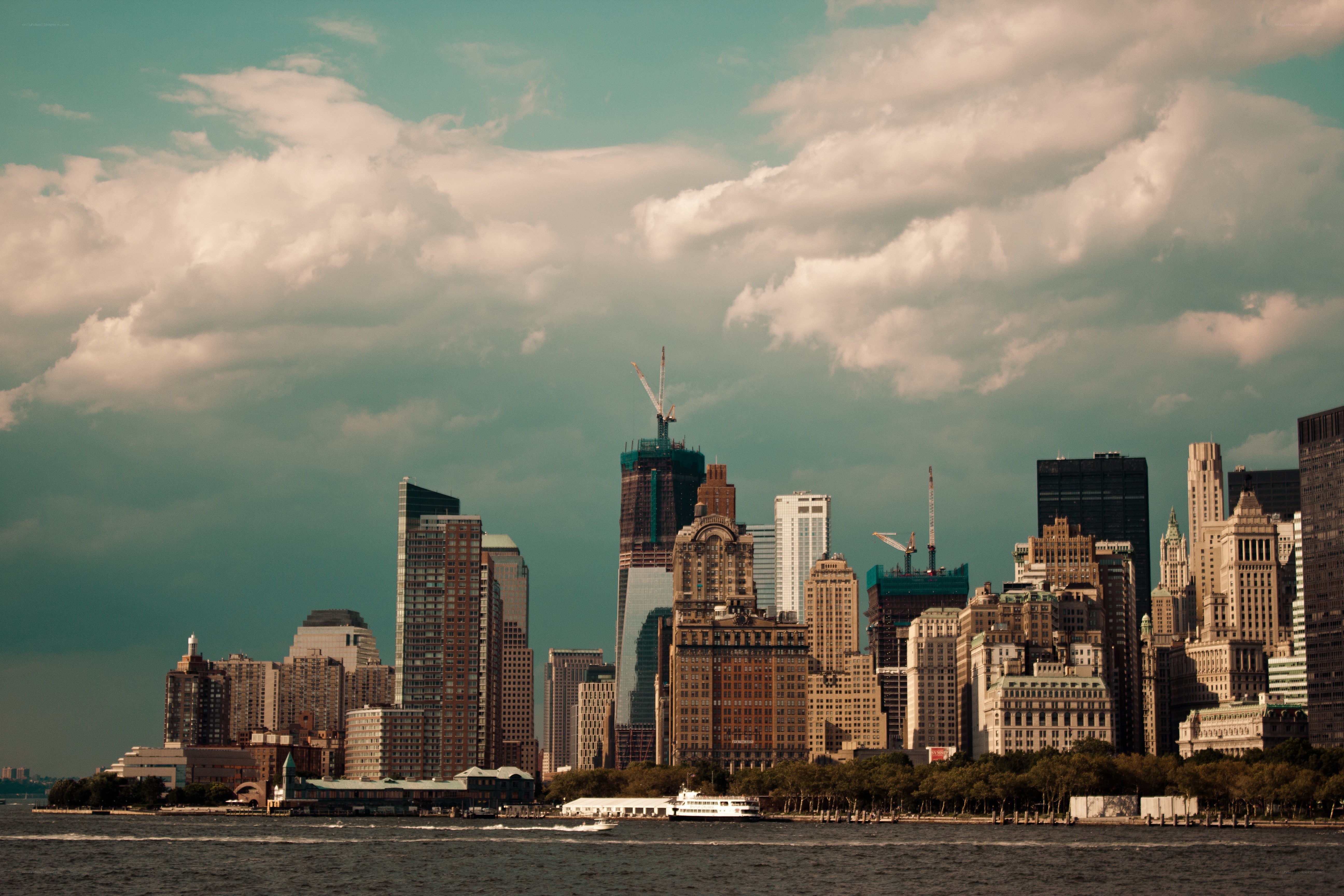 Manhattan skyline with water