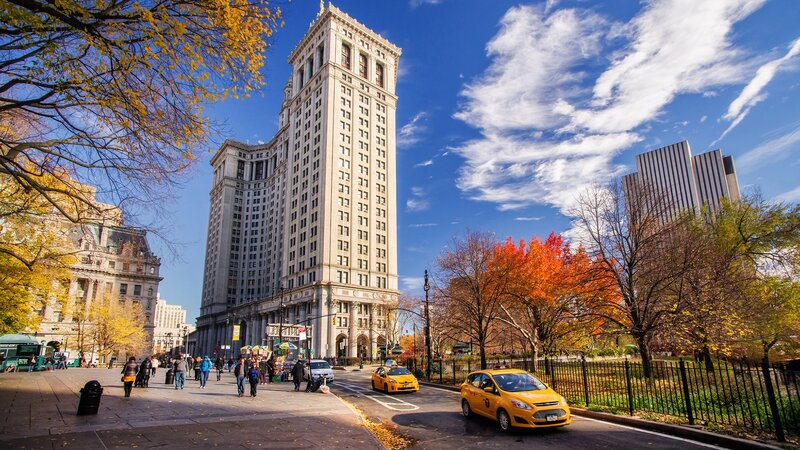 Manhattan Skyscraper — Blue