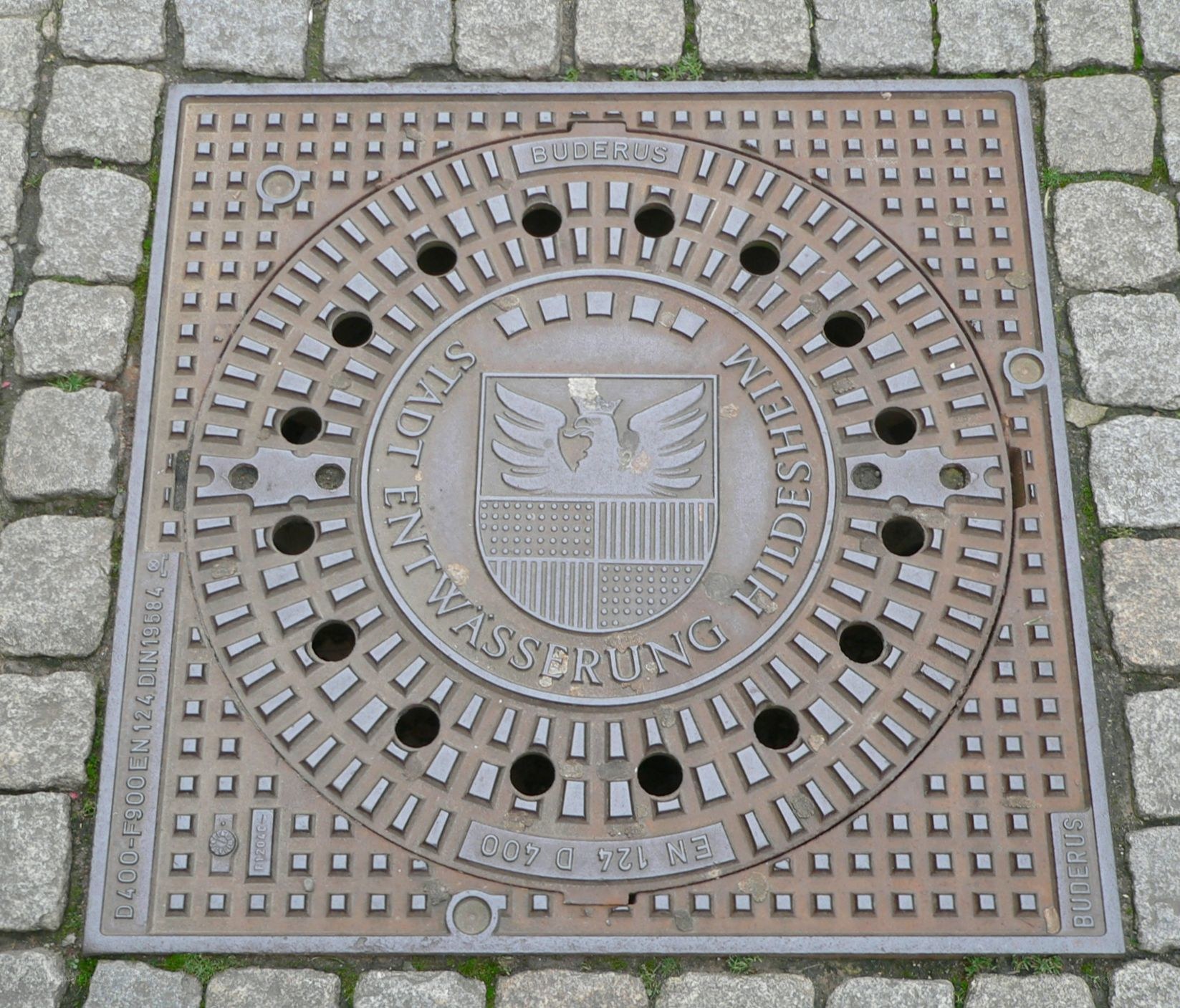 manhole cover in hildesheim