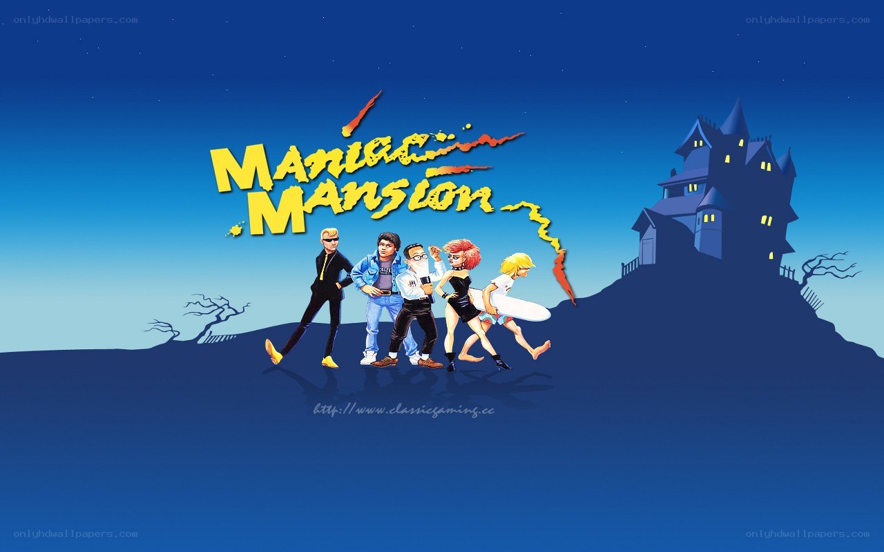 Maniac Mansion title art
