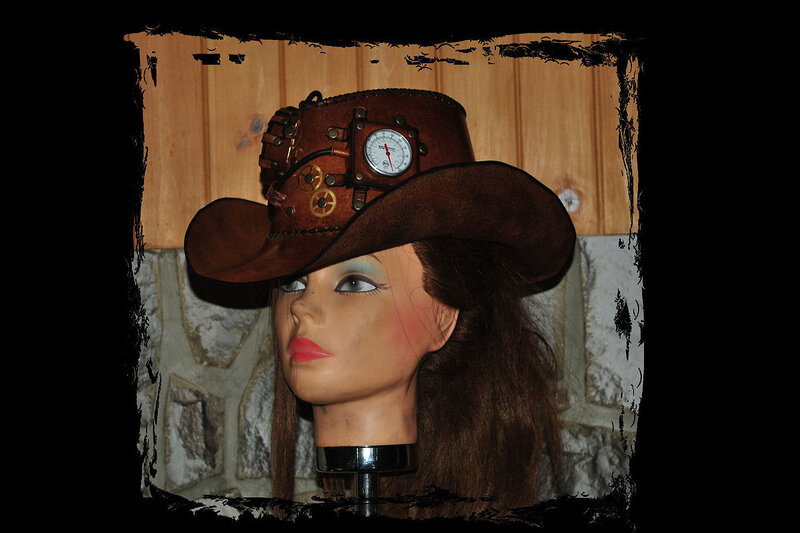 Mannequin Wearing Hat — Brown