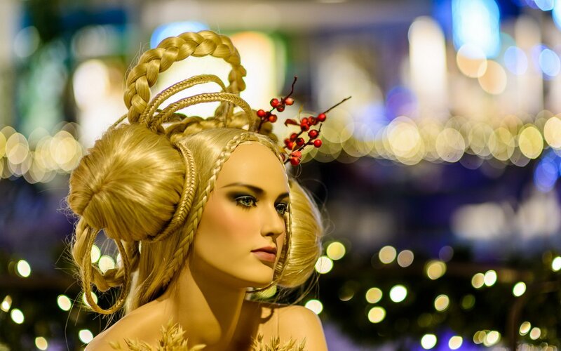 Mannequin with Braided Hair