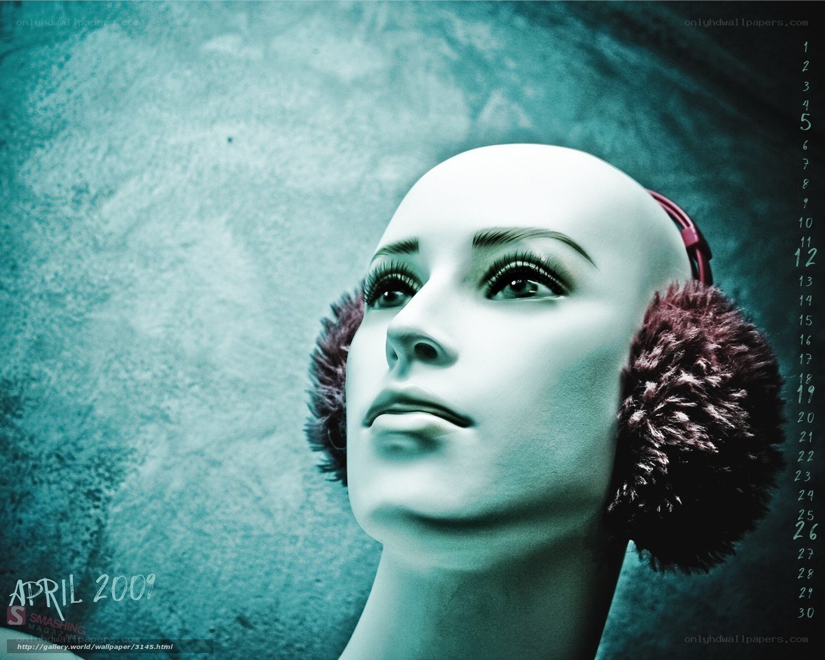 Mannequin with earmuffs