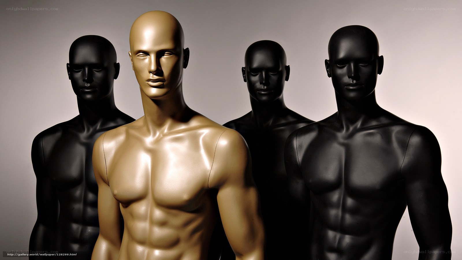 mannequins in a row