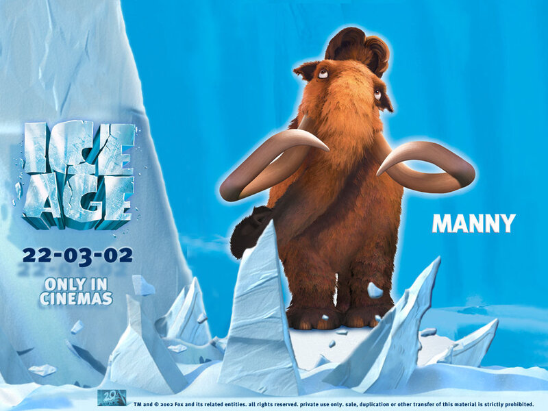 Manny from Ice Age movie poster