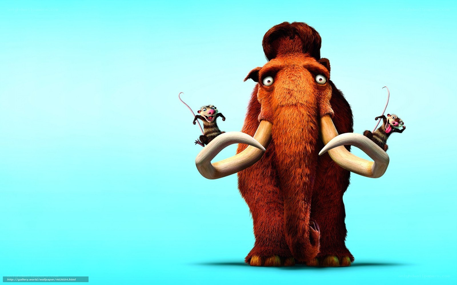 Manny the mammoth with sloths